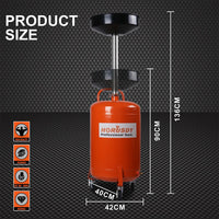 HORUSDY 80L Mobile Waste Oil Drainer Telescopic Workshop Fluid Collection Tank Tools Kings Warehouse