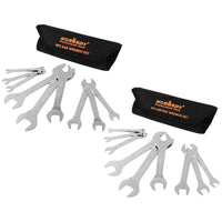 HORUSDY Super Thin 18Pc Wrench Set Open End Spanner 3mm CRV Metric & SAE w Pouch Auto Accessories Kings Warehouse