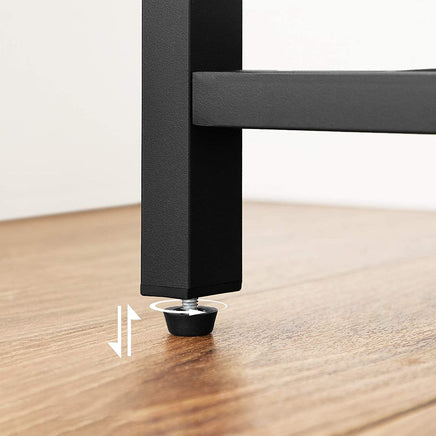 Industrial Kitchen Baker's Rack with Storage Shelves 10 Hooks and Metal Mesh Shelf 84 x 40 x 170 cm Rustic Brown Furniture Kings Warehouse