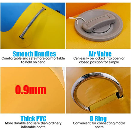 Inflatable 4 Person/Seat Towable Boat Flying Fish Blower Kings Warehouse