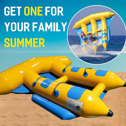 Inflatable 4 Person/Seat Towable Boat Flying Fish Blower Kings Warehouse