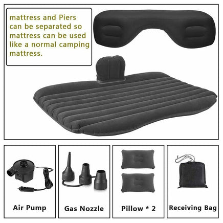 Inflatable Car Back Seat Mattress Portable Camping Travel Air Bed Kings Warehouse