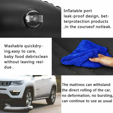 Inflatable Car Back Seat Mattress Portable Camping Travel Air Bed Kings Warehouse