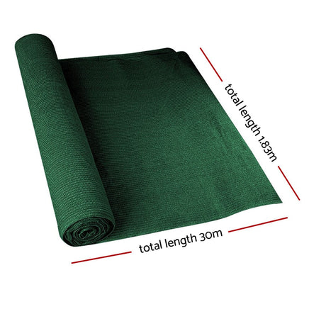 Instahut 50% Shade Cloth 1.83x30m Shadecloth Sail Heavy Duty Green Home & Garden Kings Warehouse
