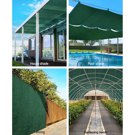 Instahut 50% Shade Cloth 1.83x30m Shadecloth Sail Heavy Duty Green Home & Garden Kings Warehouse
