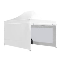 Instahut Gazebo Pop Up Marquee 3x4.5 Folding Wedding Tent Gazebos Shade White KingsWarehouse 
