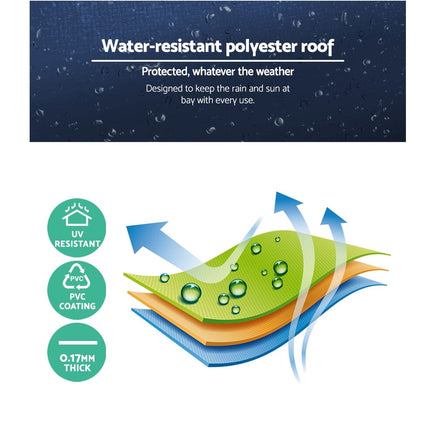 Instahut Gazebo?2x2m Marquee Wedding Party Tent Outdoor Camping Mesh Wall Canopy Shade Gazebos Navy Home & Garden Kings Warehouse