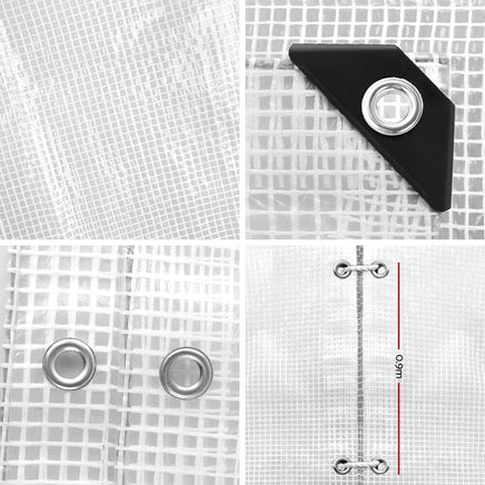 Instahut Tarp Tarpaulin 2x3m Canvas Camping Heavy Duty Sun Cover Outdoor Recreation Kings Warehouse