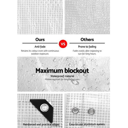 Instahut Tarp Tarpaulin 2x3m Canvas Camping Heavy Duty Sun Cover Outdoor Recreation Kings Warehouse