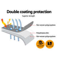 Instahut Tarp Tarpaulin 3x3.6m Canvas Camping Heavy Duty Sun Cover Outdoor Recreation Kings Warehouse