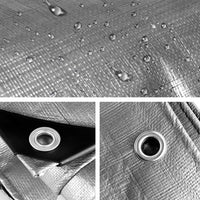 Instahut Tarp Tarpaulin 3x3.6m Canvas Camping Heavy Duty Sun Cover Outdoor Recreation Kings Warehouse