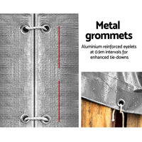 Instahut Tarp Tarpaulin 3x3.6m Canvas Camping Heavy Duty Sun Cover Outdoor Recreation Kings Warehouse