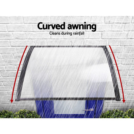 Instahut Window Door Awning 1mx1.2m Transparent Home & Garden Kings Warehouse