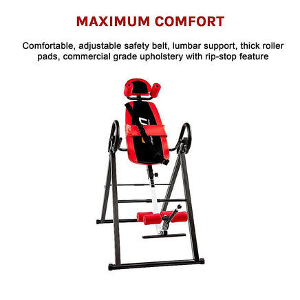 Inversion Table Gravity Stretcher Inverter Foldable Home Fitness Gym Sports & Fitness Kings Warehouse