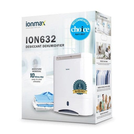 Ionmax ION632 10L/day Desiccant Dehumidifier CHOICE Recommended & Sensitive Choice Approved Kings Warehouse