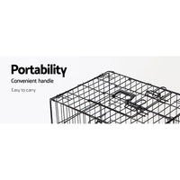 i.Pet 24" Dog Cage Crate Kennel 3 Doors Pet Care Kings Warehouse