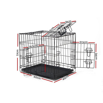 i.Pet 24" Dog Cage Crate Kennel 3 Doors Pet Care Kings Warehouse