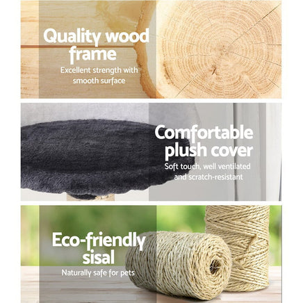 i.Pet Cat Tree 112cm Tower Scratching Post Scratcher Wood Condo House Furniture Pet Care Kings Warehouse