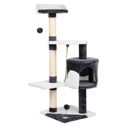 i.Pet Cat Tree 112cm Tower Scratching Post Scratcher Wood Condo House Furniture Pet Care Kings Warehouse