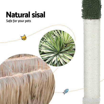 i.Pet Cat Tree 78cm Scratching Post Tower Scratcher Wood Condo House Bed Toys Green Pet Care Kings Warehouse