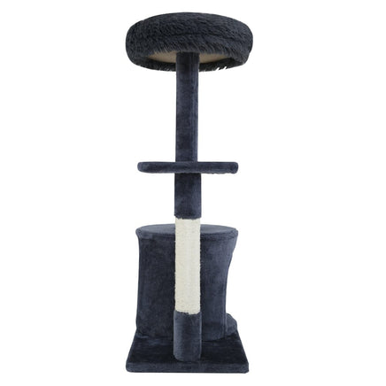 i.Pet Cat Tree 94cm Scratching Post Tower Scratcher Condo House Wood Trees Grey Pet Care Kings Warehouse