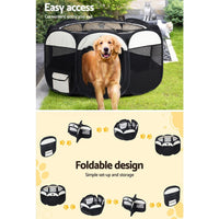 i.Pet Dog Playpen Pet Playpen Enclosure Crate 8 Panel Play Pen Tent Bag Fence Puppy 3XL Passionate for Pets Kings Warehouse