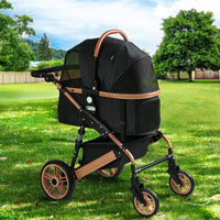 i.Pet Pet Dog Stroller Pram Large Cat Carrier Travel Pushchair Foldable 4 Wheels Passionate for Pets Kings Warehouse