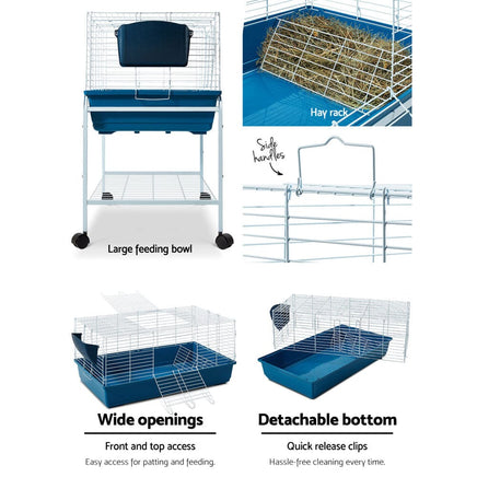 i.Pet Rabbit Cage 100cm Hamster Bunny Guinea Pig End of Year Clearance Sale Kings Warehouse