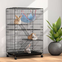 i.Pet Rabbit Cage 100cm Hutch 3 Level Indoor Guinea Pig Ferret Pet Care Kings Warehouse