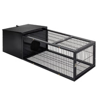 i.Pet Rabbit Cage 122x52cm Hutch Enclosure Carrier Metal Pet Care Kings Warehouse