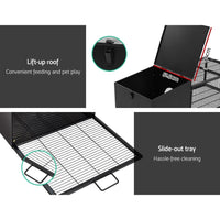 i.Pet Rabbit Cage 122x52cm Hutch Enclosure Carrier Metal Pet Care Kings Warehouse