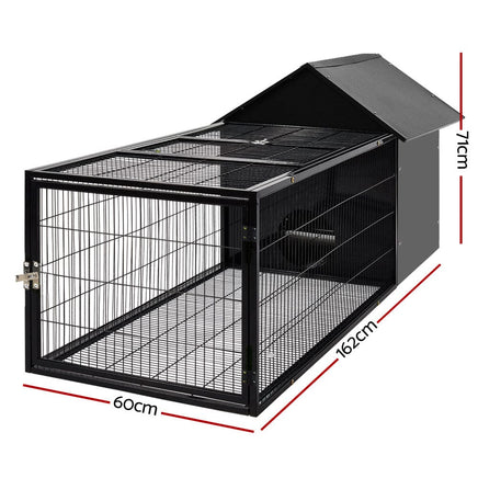 i.Pet Rabbit Cage Hutch Cages Indoor Outdoor Hamster Enclosure Pet Metal Carrier 162CM Length Passionate for Pets Kings Warehouse