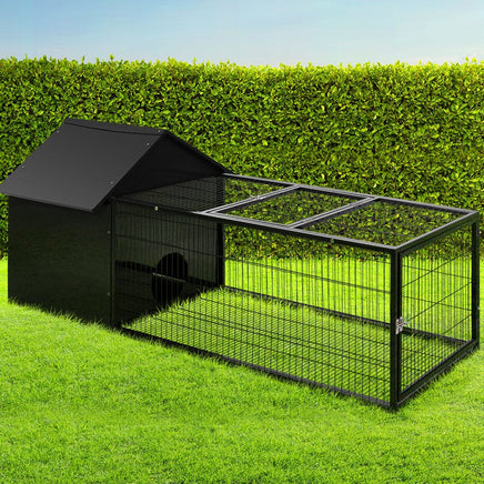 i.Pet Rabbit Cage Hutch Cages Indoor Outdoor Hamster Enclosure Pet Metal Carrier 162CM Length Passionate for Pets Kings Warehouse