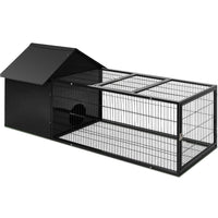 i.Pet Rabbit Cage Hutch Cages Indoor Outdoor Hamster Enclosure Pet Metal Carrier 162CM Length Passionate for Pets Kings Warehouse