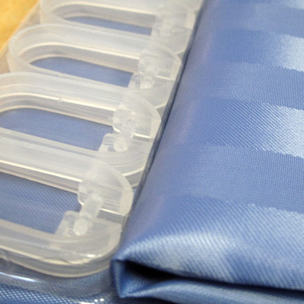 Jacquard Stripe Shower Curtain White Home & Garden Kings Warehouse