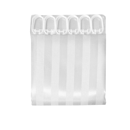 Jacquard Stripe Shower Curtain White Home & Garden Kings Warehouse