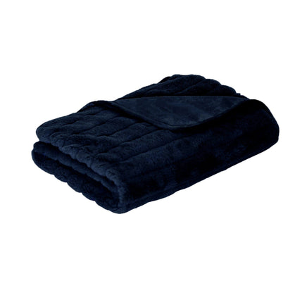 J.Elliot Home Baw Baw Plush Throw Indigo Home & Garden Kings Warehouse