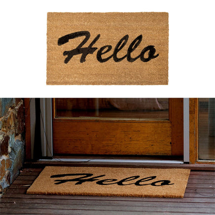 J.Elliot Home Hello PVC Backed Coir Printed Door Mat Home & Garden Kings Warehouse
