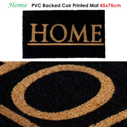 J.Elliot Home Home PVC Backed Coir Printed Door Mat Home & Garden Kings Warehouse