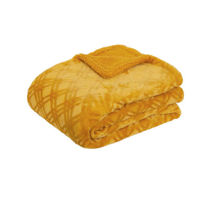 J.Elliot Home Vida Microplush Throw Mustard Home & Garden Kings Warehouse