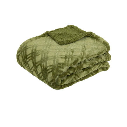 J.Elliot Home Vida Microplush Throw Olive Home & Garden Kings Warehouse