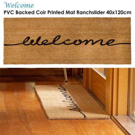 J.Elliot Home Welcome PVC Backed Coir Printed Mat Ranchslider Home & Garden Kings Warehouse