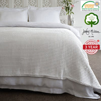 Jenny Mclean Ardent Premium Super Soft Cotton Waffle Blanket White Queen Home & Garden Kings Warehouse