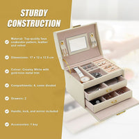 Jewellery Storage Box Girls Rings Necklaces Display Organiser Storage Case Home & Garden Kings Warehouse