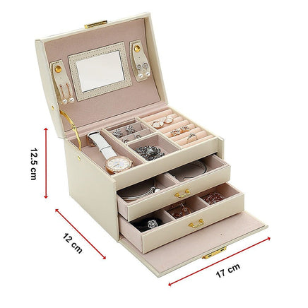 Jewellery Storage Box Girls Rings Necklaces Display Organiser Storage Case Home & Garden Kings Warehouse