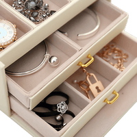 Jewellery Storage Box Girls Rings Necklaces Display Organiser Storage Case Home & Garden Kings Warehouse