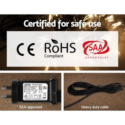 Jingle Jollys 50m LED Festoon String Lights 50 Bulbs Kits Wedding Party Christmas G80 Occasions Kings Warehouse