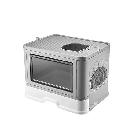 Jumbo Hooded Cat Litter Box Tray Pet Kitty Toilet for Large Cats w Hair Grooming Pet Care Kings Warehouse