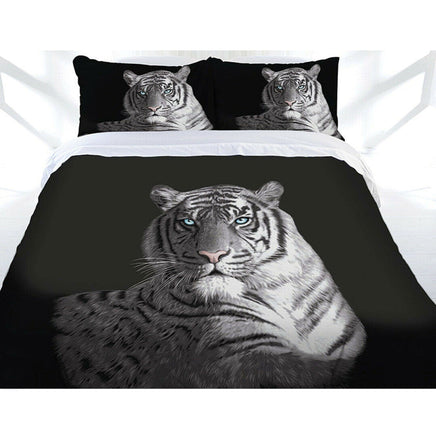Just Home Black Blue Eyes Quilt Cover Set Queen Home & Garden Kings Warehouse
