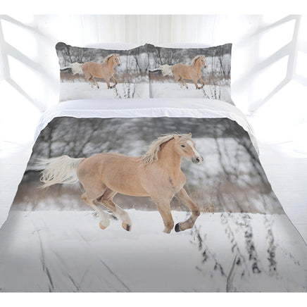 Just Home Winter Gallop Quilt Cover Set Double Home & Garden Kings Warehouse